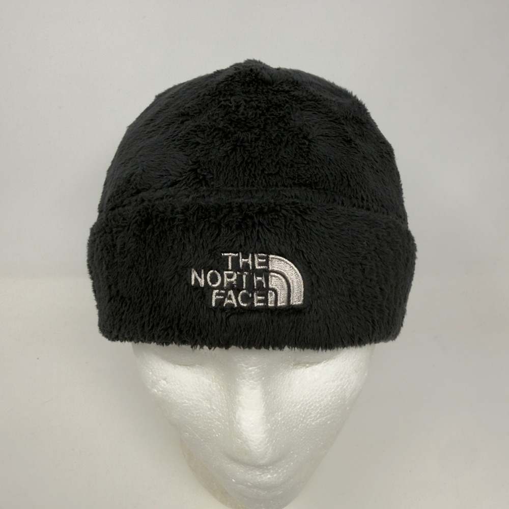 The North Face Youth Osito Fleece Beanie Hat Black Size Medium Soft Warm‎